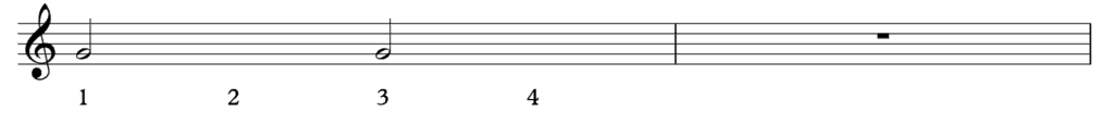 Rhythm Notation Guide - Half Note Score